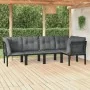 Garden furniture set 5 pieces black and gray synthetic rattan by vidaXL, Garden sets - Ref: Foro24-3187753, Price: 266,88 €, ...