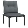Garden furniture set 5 pieces black and gray synthetic rattan by vidaXL, Garden sets - Ref: Foro24-3187753, Price: 266,88 €, ...