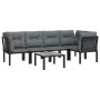 Juego de muebles de jardín 6 pzas ratán sintético negro y gris de vidaXL, Conjuntos de jardín - Ref: Foro24-3187754, Precio: ...