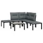 Garden furniture set 6 pieces black and gray synthetic rattan by vidaXL, Garden sets - Ref: Foro24-3187756, Price: 263,01 €, ...