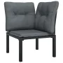 Garden furniture set 6 pieces black and gray synthetic rattan by vidaXL, Garden sets - Ref: Foro24-3187756, Price: 263,01 €, ...