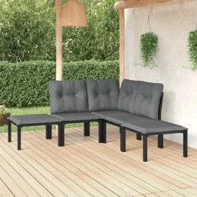 Garden furniture set 5 pieces black and gray synthetic rattan by vidaXL, Garden sets - Ref: Foro24-3187757, Price: 212,68 €, ...
