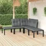 Garden furniture set 5 pieces black and gray synthetic rattan by vidaXL, Garden sets - Ref: Foro24-3187757, Price: 212,68 €, ...