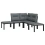 Garden furniture set 5 pieces black and gray synthetic rattan by vidaXL, Garden sets - Ref: Foro24-3187757, Price: 212,68 €, ...