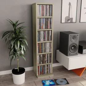 CD-Regal aus Eichensperrholz, 21 x 20 x 88 cm von vidaXL, CD- und DVD-Speicher - Ref: Foro24-800354, Preis: 29,95 €, Rabatt: %