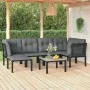 7-piece garden furniture set in black and gray synthetic rattan by vidaXL, Garden sets - Ref: Foro24-3187759, Price: 326,26 €...