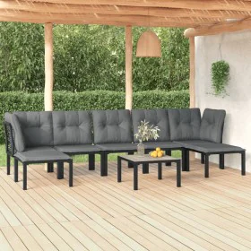 8-piece garden furniture set in black and gray synthetic rattan by vidaXL, Garden sets - Ref: Foro24-3187765, Price: 330,83 €...
