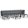 8-piece garden furniture set in black and gray synthetic rattan by vidaXL, Garden sets - Ref: Foro24-3187765, Price: 330,27 €...