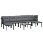 8-piece garden furniture set in black and gray synthetic rattan by vidaXL, Garden sets - Ref: Foro24-3187765, Price: 330,27 €...