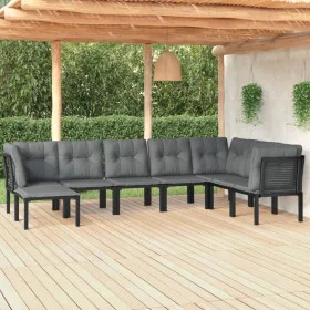 Garden furniture set 8 pieces black and gray synthetic rattan by vidaXL, Garden sets - Ref: Foro24-3187766, Price: 374,56 €, ...