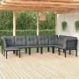 Garden furniture set 8 pieces black and gray synthetic rattan by vidaXL, Garden sets - Ref: Foro24-3187766, Price: 375,16 €, ...