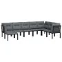 Garden furniture set 8 pieces black and gray synthetic rattan by vidaXL, Garden sets - Ref: Foro24-3187766, Price: 375,16 €, ...