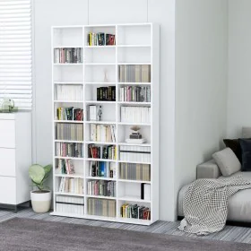 CD-Schrank aus weißem Sperrholz, 102 x 16 x 177,5 cm von vidaXL, CD- und DVD-Speicher - Ref: Foro24-801778, Preis: 116,89 €, ...
