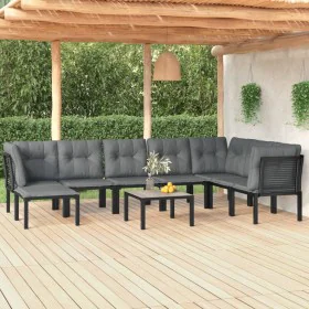 9-piece garden furniture set in black and grey synthetic rattan by vidaXL, Garden sets - Ref: Foro24-3187767, Price: 422,06 €...