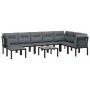 Gartenmöbel-Set 9-teilig aus schwarzem und grauem synthetischem Rattan von vidaXL, Gartensets - Ref: Foro24-3187767, Preis: 4...