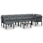 Juego de muebles de jardín 8 pzas ratán sintético negro y gris de vidaXL, Conjuntos de jardín - Ref: Foro24-3187761, Precio: ...