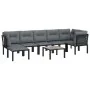 Juego de muebles de jardín 8 pzas ratán sintético negro y gris de vidaXL, Conjuntos de jardín - Ref: Foro24-3187761, Precio: ...