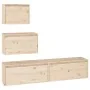 TV furniture 4 pieces solid pine wood by vidaXL, TV Furniture - Ref: Foro24-3100144, Price: 208,54 €, Discount: %