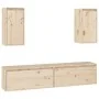 Muebles para TV 4 piezas madera maciza de pino de vidaXL, Muebles TV - Ref: Foro24-3100169, Precio: 197,12 €, Descuento: %