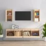 Muebles para TV 4 piezas madera maciza de pino de vidaXL, Muebles TV - Ref: Foro24-3100169, Precio: 197,12 €, Descuento: %