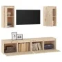 Muebles para TV 4 piezas madera maciza de pino de vidaXL, Muebles TV - Ref: Foro24-3100169, Precio: 197,12 €, Descuento: %