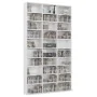 Glossy white plywood CD cabinet 102x16x177.5 cm by vidaXL, CD and DVD storage - Ref: Foro24-801784, Price: 146,92 €, Discount: %