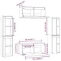 Muebles para TV 6 piezas madera maciza de pino de vidaXL, Muebles TV - Ref: Foro24-3100264, Precio: 267,42 €, Descuento: %