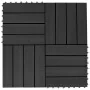 WPC porch tiles 30x30 cm 2 m² black 22 units by vidaXL, Floors and carpets - Ref: Foro24-277800, Price: 120,44 €, Discount: %