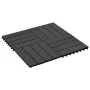 WPC porch tiles 30x30 cm 2 m² black 22 units by vidaXL, Floors and carpets - Ref: Foro24-277800, Price: 120,44 €, Discount: %