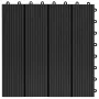 WPC porch tiles 30x30 cm 2 m² black 22 units by vidaXL, Floors and carpets - Ref: Foro24-277800, Price: 120,44 €, Discount: %