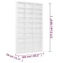 Glossy white plywood CD cabinet 102x16x177.5 cm by vidaXL, CD and DVD storage - Ref: Foro24-801784, Price: 146,92 €, Discount: %