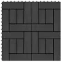 WPC porch tiles 30x30 cm 2 m² black 22 units by vidaXL, Floors and carpets - Ref: Foro24-277803, Price: 112,64 €, Discount: %