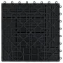 WPC porch tiles 30x30 cm 2 m² black 22 units by vidaXL, Floors and carpets - Ref: Foro24-277803, Price: 112,64 €, Discount: %
