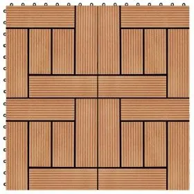 Baldosas de porche de WPC 30x30 cm 2 m² color teca 22 unidades by vidaXL, Floors and carpets - Ref: Foro24-277804, Price: 113...