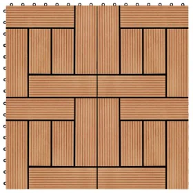 WPC-Porchfliesen 30x30 cm 2 m² Teakfarbe 22 Stück von vidaXL, Böden und Teppiche - Ref: Foro24-277804, Preis: 113,45 €, Rabat...