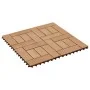 Baldosas de porche de WPC 30x30 cm 2 m² color teca 22 unidades by vidaXL, Floors and carpets - Ref: Foro24-277804, Price: 113...