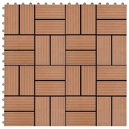 Baldosas de porche WPC 30x30 cm 2 m² marrón 22 unidades de vidaXL, Suelos y moquetas - Ref: Foro24-277806, Precio: 114,66 €, ...