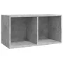 Gray plywood vinyl record box 71x34x36cm by vidaXL, CD and DVD storage - Ref: Foro24-800121, Price: 33,83 €, Discount: %