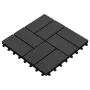 WPC-Verandafliesen 30x30 cm 2 m² schwarz 22 Einheiten von vidaXL, Böden und Teppiche - Ref: Foro24-277808, Preis: 95,95 €, Ra...