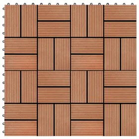 WPC-Verandafliesen 30x30 cm 2 m² Teakfarbe 22 Einheiten von vidaXL, Böden und Teppiche - Ref: Foro24-277809, Preis: 113,45 €,...