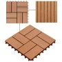 WPC porch tiles 30x30 cm 2 m² teak color 22 units by vidaXL, Floors and carpets - Ref: Foro24-277809, Price: 113,45 €, Discou...