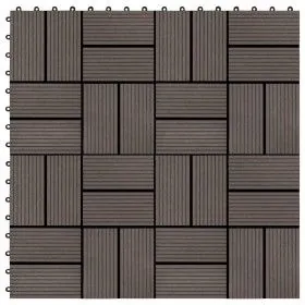 Terrassenfliesen WPC 30x30 cm 2 m² Dunkelbraun 22 Stück von vidaXL, Böden und Teppiche - Ref: Foro24-277810, Preis: 114,05 €,...