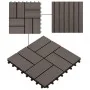 Baldosas de porche WPC 30x30 cm 2 m² marrón oscuro 22 unidades by vidaXL, Floors and carpets - Ref: Foro24-277810, Price: 114...