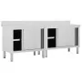 Work tables with sliding doors 2 units steel 240x50x(95-97)cm by vidaXL, Restoration - Ref: Foro24-3055903, Price: 628,18 €, ...