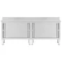 Work tables with sliding doors 2 units steel 240x50x(95-97)cm by vidaXL, Restoration - Ref: Foro24-3055903, Price: 628,18 €, ...