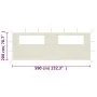 Gazebo side wall with cream windows 6x2 m by vidaXL, Accessories for pavilions and gazebos - Ref: Foro24-3070413, Price: 28,2...