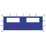 Pared lateral de cenador con ventanas azul 6x2 m de vidaXL, Accesorios para pabellones y cenadores - Ref: Foro24-3070414, Pre...
