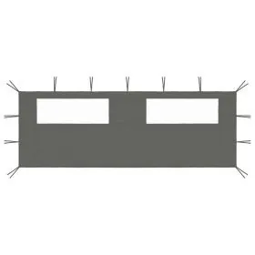 Gazebo side wall with windows anthracite gray 6x2 m by vidaXL, Accessories for pavilions and gazebos - Ref: Foro24-3070415, P...