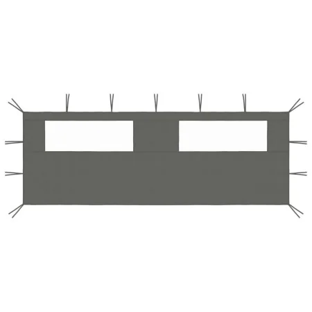 Gazebo side wall with windows anthracite gray 6x2 m by vidaXL, Accessories for pavilions and gazebos - Ref: Foro24-3070415, P...