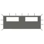 Gazebo side wall with windows anthracite gray 6x2 m by vidaXL, Accessories for pavilions and gazebos - Ref: Foro24-3070415, P...